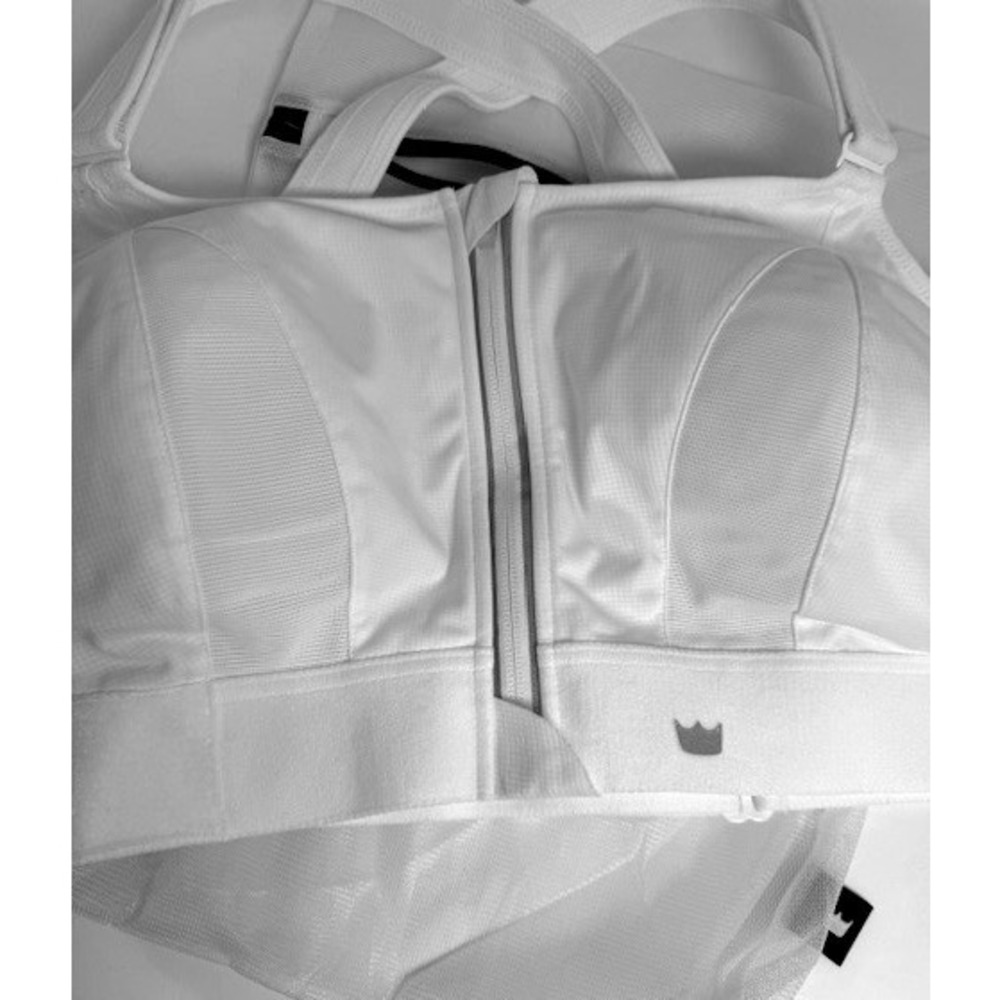 Shefit Ultimate Sports Bra White High Impact Front Zip Adjustable Straps 4Luxe - Picture 4 of 8